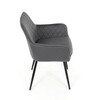 Jídelní židle, šedá, sametová látka, DCH-215 GREY4