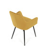 Jídelní židle, žlutá, sametová látka, DCH-215 YEL4