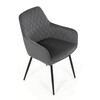Jídelní židle, šedá, sametová látka, DCH-215 GREY4