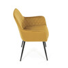 Jídelní židle, žlutá, sametová látka, DCH-215 YEL4