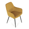 Jídelní židle, žlutá, sametová látka, DCH-215 YEL4