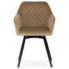 Jídelní židle, béžová, sametová látka, DCH-425 CAP4