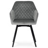 Jídelní židle, šedá, sametová látka, DCH-425 GREY4