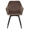 Jídelní židle, hnědá, sametová látka, DCH-425 BR4