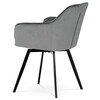Jídelní židle, šedá, sametová látka, DCH-425 GREY4