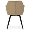 Jídelní židle, béžová, sametová látka, DCH-425 CAP4
