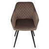 Jídelní židle, hnědá, sametová látka, DCH-425 BR4