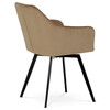 Jídelní židle, béžová, sametová látka, DCH-425 CAP4