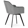 Jídelní židle, šedá, sametová látka, DCH-425 GREY4