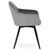 Jídelní židle, šedá, sametová látka, DCH-425 GREY4
