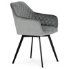 Jídelní židle, šedá, sametová látka, DCH-425 GREY4