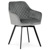 Jídelní židle, šedá, sametová látka, DCH-425 GREY4