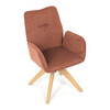 Jídelní židle, oranžová, látka, DCH-C2148 ORA2