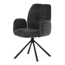 Jídelní židle, černá, látka, DCH-D1330 BK2