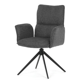 Jídelní židle, šedá, látka, DCH-D1328 GREY2