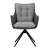 Jídelní židle, šedá, manšestrová látka, DCH-D1345 GREY2
