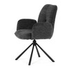 Jídelní židle, černá, látka, DCH-D1330 BK2