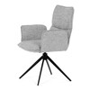 Jídelní židle, šedá, látka, DCH-D1328 SIL2