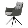 Jídelní židle, šedá, manšestrová látka, DCH-D1345 GREY2
