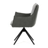 Jídelní židle, šedá, manšestrová látka, DCH-D1345 GREY2