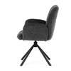 Jídelní židle, černá, látka, DCH-D1330 BK2