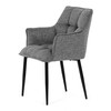 Jídelní židle, šedá, látka, DCH-J2139 GREY2