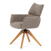 Jídelní židle, hnědá, látka, DCH-D1348 LAN2