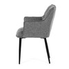 Jídelní židle, šedá, látka, DCH-J2139 GREY2