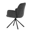 Jídelní židle, černá, látka, DCH-D1330 BK2