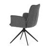 Jídelní židle, šedá, látka, DCH-D1328 GREY2
