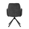 Jídelní židle, černá, látka, DCH-D1330 BK2