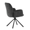 Jídelní židle, černá, látka, DCH-D1330 BK2