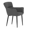 Jídelní židle, šedá, látka, DCH-J2159 GREY2