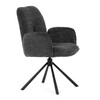Jídelní židle, černá, látka, DCH-D1330 BK2