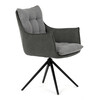 Jídelní židle, šedá, manšestrová látka, DCH-D1345 GREY2