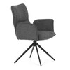 Jídelní židle, šedá, látka, DCH-D1328 GREY2
