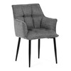 Jídelní židle, šedá, látka, DCH-J2139 GREY2