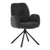 Jídelní židle, černá, látka, DCH-D1330 BK2
