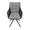 Jídelní židle, šedá, manšestrová látka, DCH-D1345 GREY2