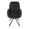 Jídelní židle, černá, látka, DCH-D1330 BK2