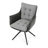 Jídelní židle, šedá, manšestrová látka, DCH-D1345 GREY2