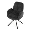 Jídelní židle, černá, látka, DCH-D1330 BK2