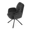 Jídelní židle, černá, látka, DCH-D1330 BK2