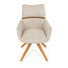 Jídelní židle, béžová, látka, DCH-D1348 CRM2