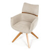 Jídelní židle, béžová, látka, DCH-D1348 CRM2