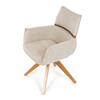 Jídelní židle, béžová, látka, DCH-D1348 CRM2