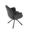 Jídelní židle, černá, látka, DCH-D1330 BK2