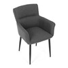 Jídelní židle, šedá, látka, DCH-J2159 GREY2