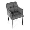 Jídelní židle, šedá, látka, DCH-J2139 GREY2