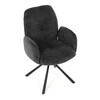 Jídelní židle, černá, látka, DCH-D1330 BK2